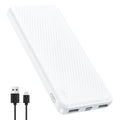 20000 Mah Portable Charger Power Bank Dual USB Battery Pack for Iphone, Ipad, Galaxy, Android, Pixel and Tablet (White)