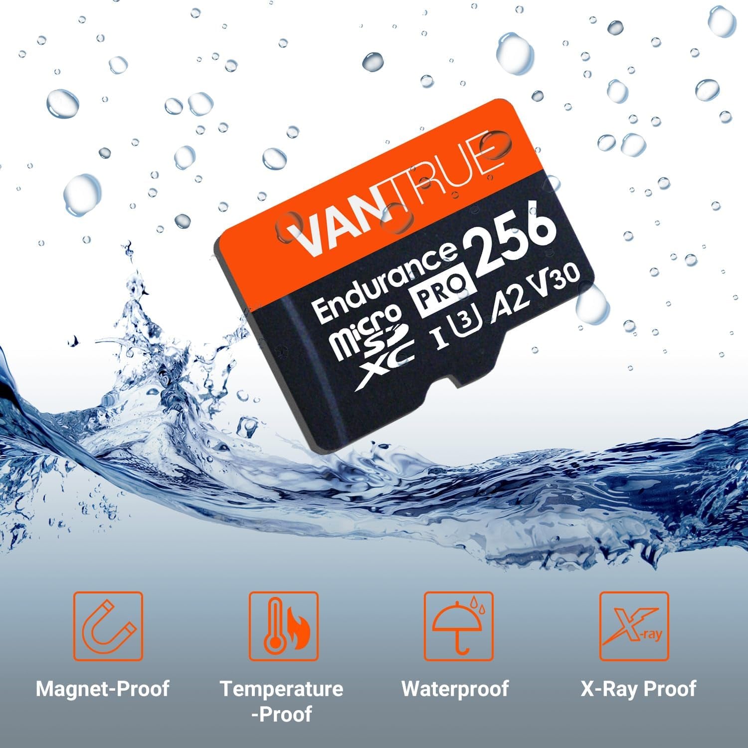 256GB Microsdxc UHS-I U3 4K Memory Card with Adapter for Dash Cams | UHS-I U3, 4K UHD Video, High Speed Transfer, Monitoring Grade, for Dash Cams, Body Cams, Action Cameras, Security Systems