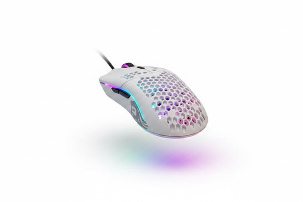 2.4G Wireless Mouse with RGB Backlit 6-Button 3-Speed DPI Type C Rechargeable Ergonomic Honeycomb Design Gaming Mouse